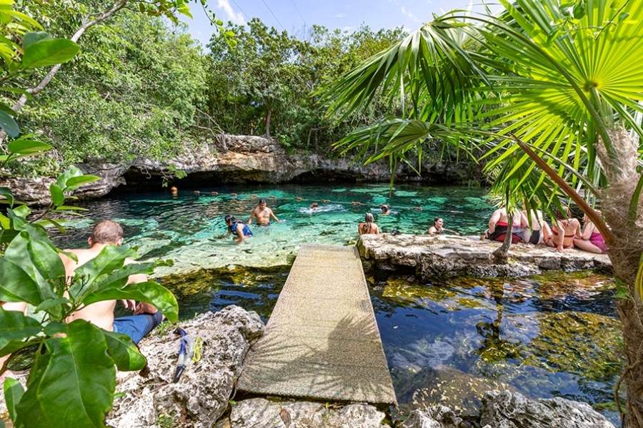 Cenote Azul Walk way