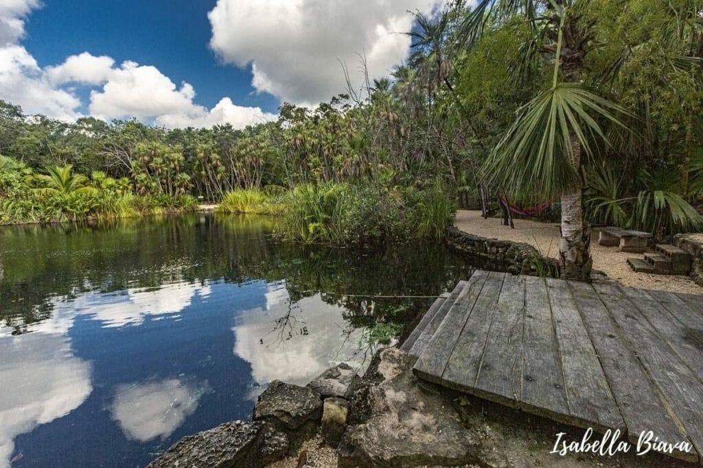 Reflections of clouds in a lake