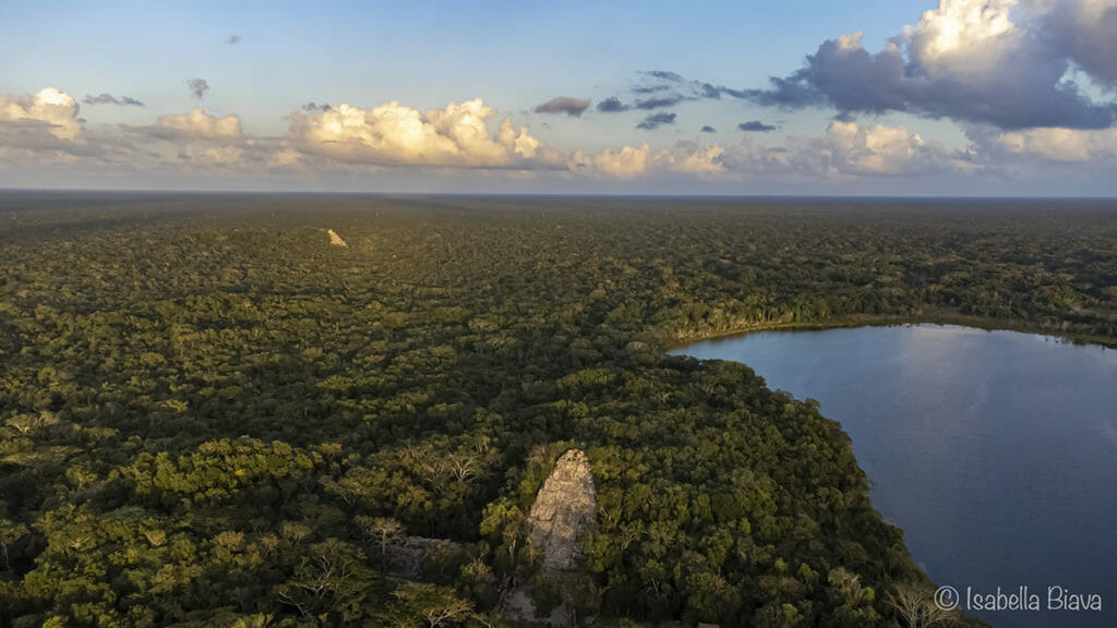 coba ruins aerial view