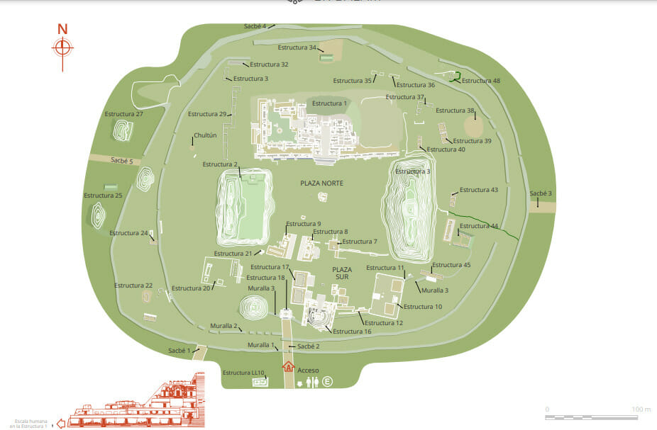 ek balam map