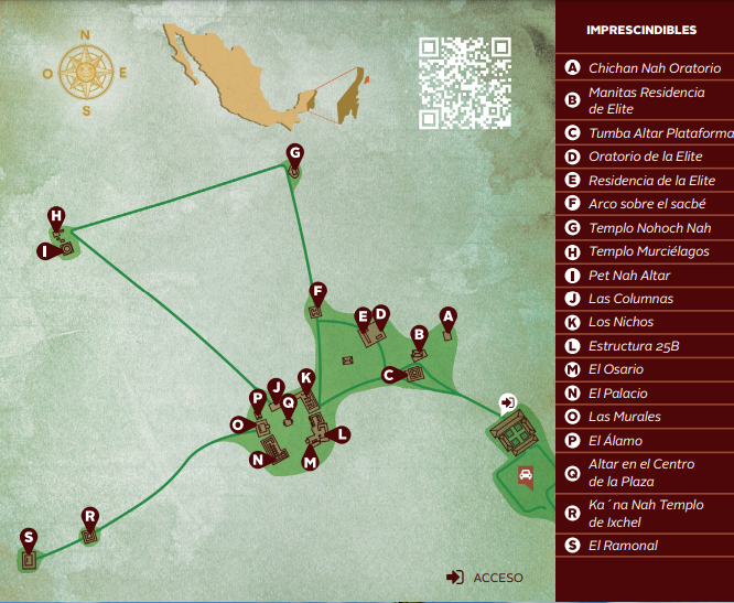 map ruins cozumel