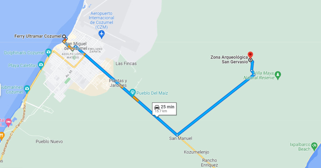 how to get ruins cozumel