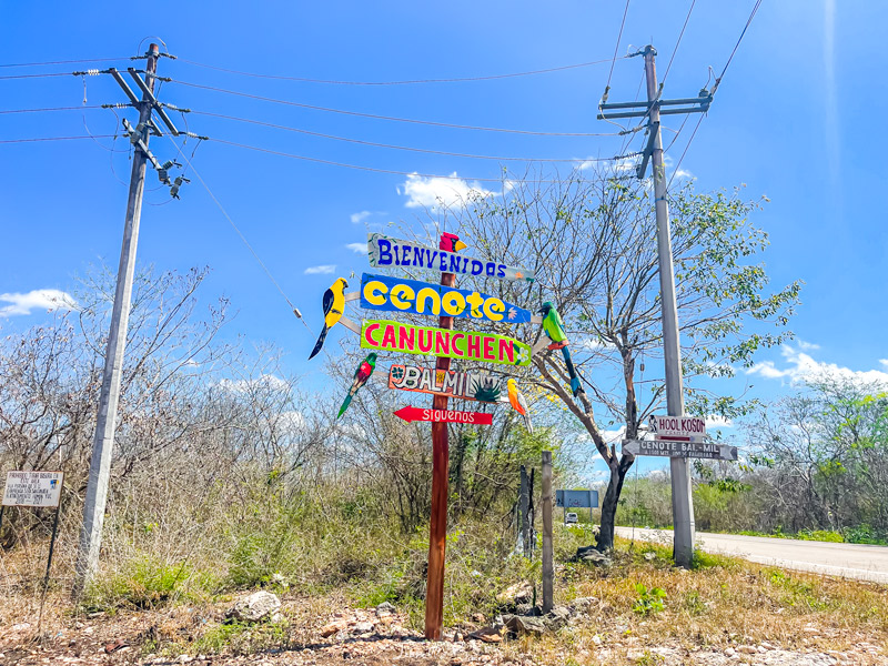 Cenotes Homun Signs