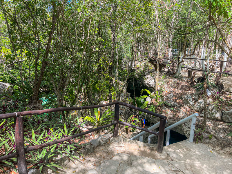 Cenote Minotauro stairs